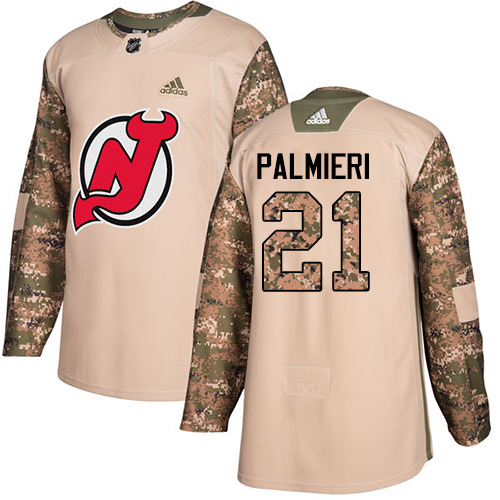 Adidas Devils #21 Kyle Palmieri Camo Authentic Veterans Day Stitched NHL Jersey - Click Image to Close